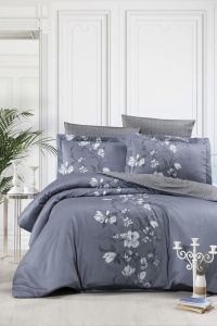 Постельное белье сатин Evan indigo First Choice синее