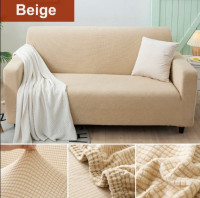 Чехол на 2-х местный диван Beige трикотаж-жаккард