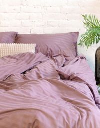 Постельное белье 73 Сатин Страйп розовый